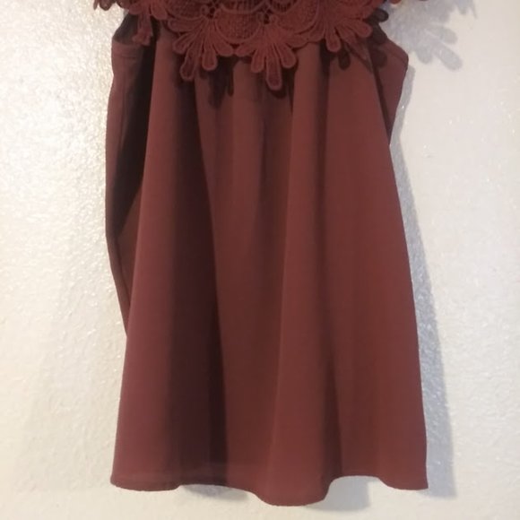 Wishful women's size 1X mulberry sleeveless blouse - Picture 3 of 15